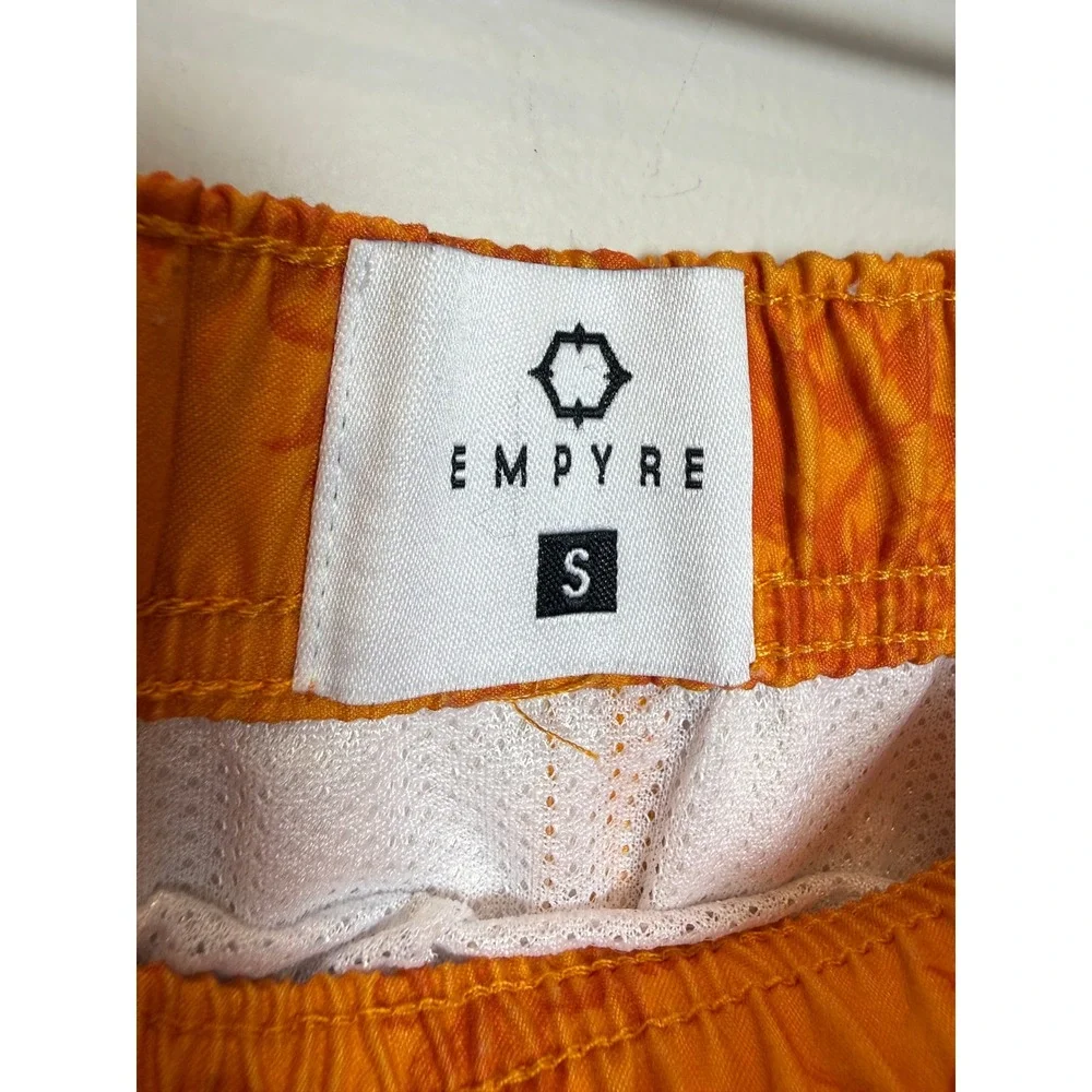 Empyre Ollie Board Short Mens‎ S Koi Fish Orange 4 Inch Inseam Tropical Swim